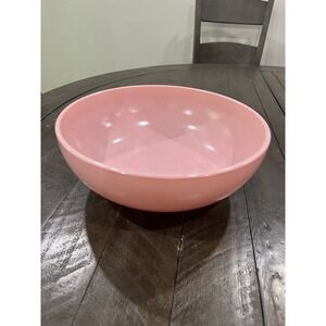 Hazel Atlas It's‎ A Dilly Platonite Milk Glass Pink Salad Serving Bowl